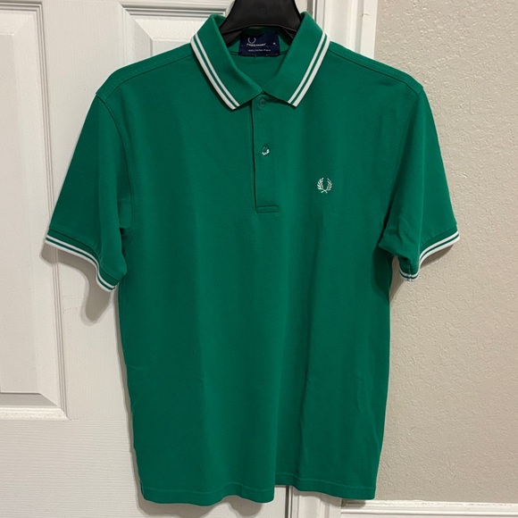 Fred Perry Polo Shirt in Rich Green with White Accents - Picture 1 of 3